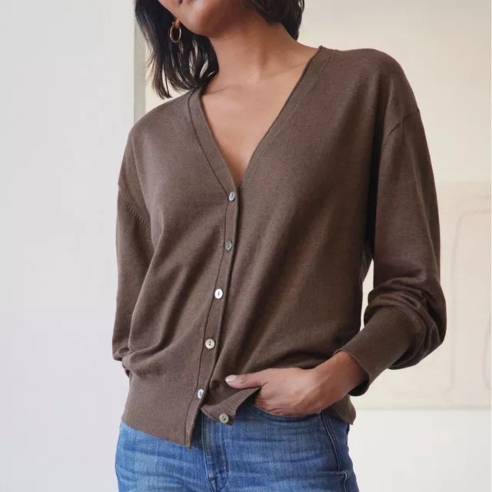 AYR The Airport Cardi in Shiitake, XS. Never worn.